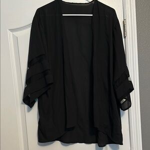 Black Sheer Kimono Cardigan